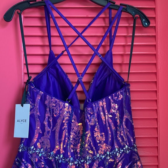NWT ALYCE PARIS Dress Size 6 bright purple - Picture 6 of 17